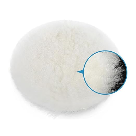 2Pcs 5" Wool Polishing Pads,Soft Wool Sheepskin Polishing Buffing Pad Wheels for Car Furniture Glass Flocking Hook & Loop Back for Random Orbital Sander
