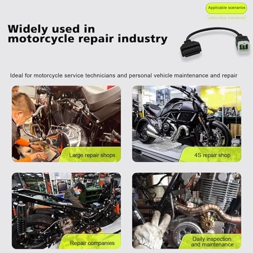 OBD2 Adapter Fit for KTM 6 Pin to 16Pin Motorcycle Diagnostic Cable