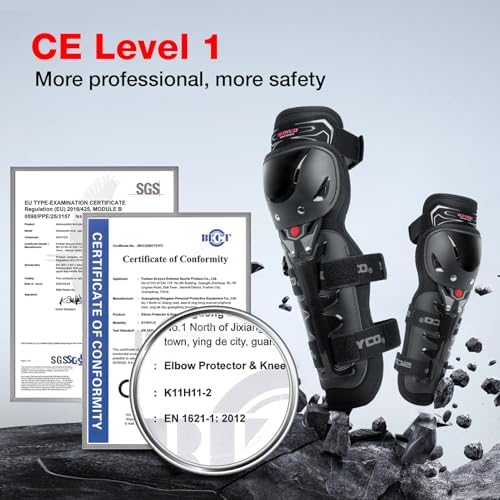 Scoyco Motorcycle Knee and Elbow Pads CE Level 1 Riding Protective Gear