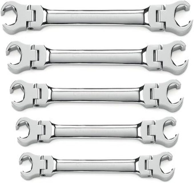 GEARWRENCH 5 Pc. Flex Head Flare Nut Wrench Set, SAE - 81910