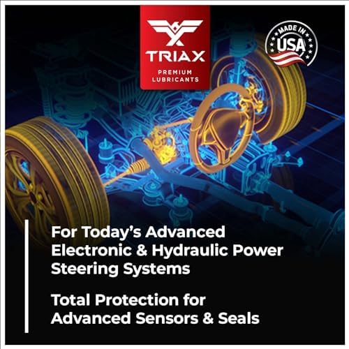 TRIAX OEM Grade PSF Power Steering Fluid, Synthetic, Universal, Arctic Grade -50 Cold Flow, Fits Most Asian, US, and European Cars, Full Synthetic with Esters, Widest Spec Application (1 Quart)