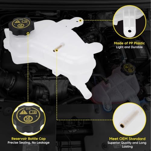 603-386 Front Engine Coolant Reservoir Recovery Tank with Cap Compatible with Chevrolet Chevy Sonic 1.4L 1.6L 1.8L 2012-2020 Replace for GM3014167 95048411 13502353 42609220