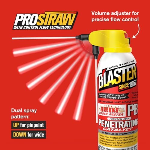 PB Blaster Penetrating Oil Spray, 13.2 oz Aerosol Cans (1-Each) – Rust Remover & Bolt Loosener for Stuck Nuts, Bolts & Rusted Parts – Penetrating Catalyst for Automotive & Mechanical Use
