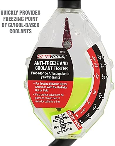 OEMTOOLS 24718 Glycol Coolant Tester Prevents Summer Overheating