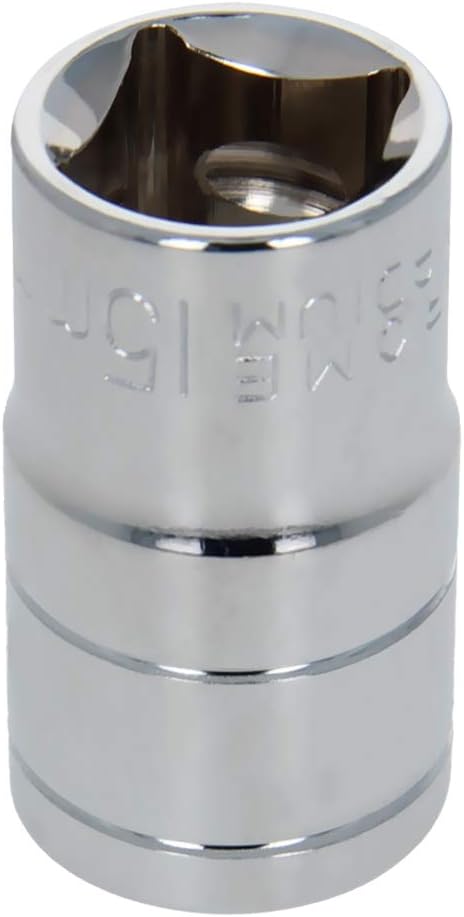 Utoolmart Shallow Socket 1/2 Inch Drive, Metric, 15mm, 6-point Impact Socket, for Automotive Repairs, Household Maintenance, DIY Hand-Making