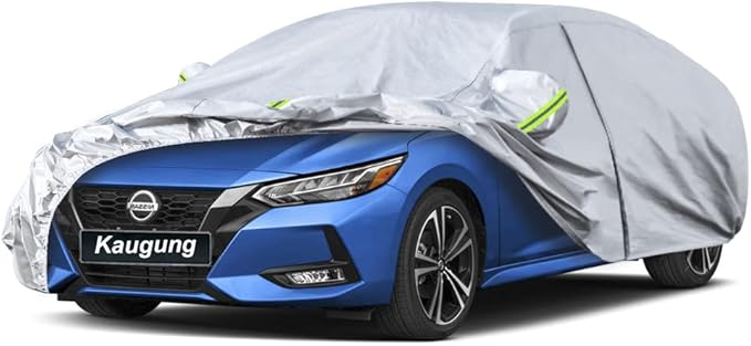 Kaugung 6 Layers Car Cover Custom Fit Nissan Sentra Sedan from 2000 to 2025, Waterproof All Weather Resistant Outdoor Indoor Sun Rain Dust Snow Protection.(USA Warehouse,Within 3-7 Days)