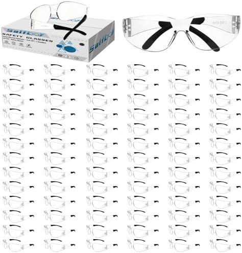 Salfboy Ansi Z87.1 Certified Safety Glasses, Bulk Protection Glasses