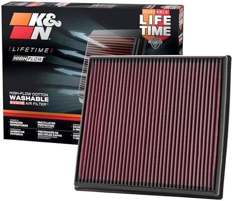 K&N High-Flow Original Lifetime Engine Air Filter: Increase Power: Premium, Washable: Compatible with 2008-2019 BMW: (See Product Description for Select Models) 33-2428