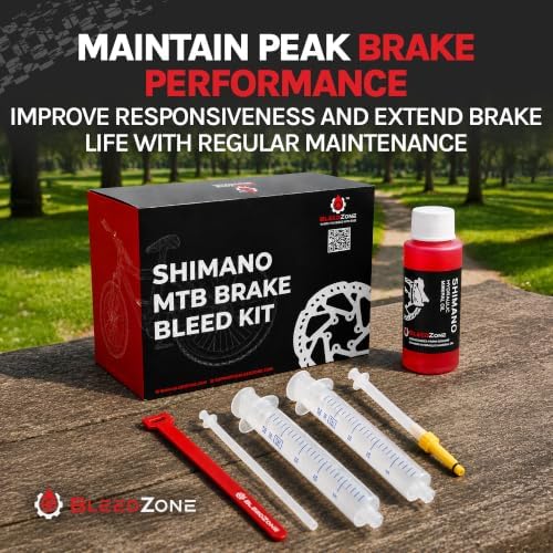 BleedZone Mineral Oil Brake Bleeder Kit Compatible with Shimano, 60ml Set