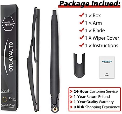 OTUAYAUTO Rear Windshield Back Wiper Arm Blade Replacement for Jeep Grand Cherokee 2014 2015 2016 2017 2018 2019 2020 2021 2022 OE:68197131AA