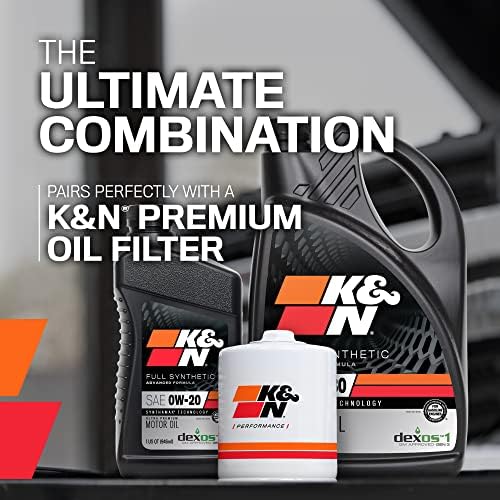 K&N Motor Oil: 5W-20 Synthetic Engine Oil: Premium Protection, High Mileage, 5 Quarts
