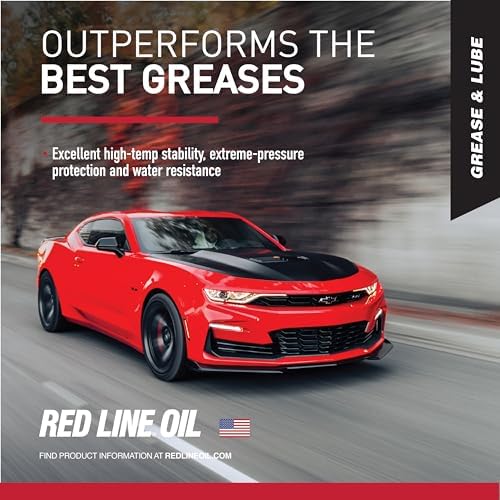 Red Line 80402 High Performance CV-2 Synthetic Grease Cartridge with Red Moly - 14 Ounce Tube