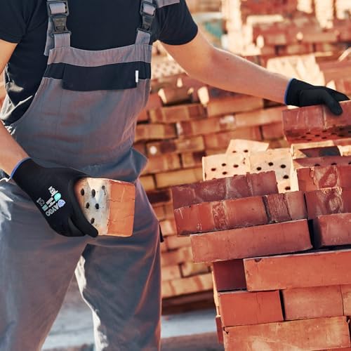 KAYGO Safety Work Gloves, MicroFoam Nitrile Coated, Men Women,KG18N