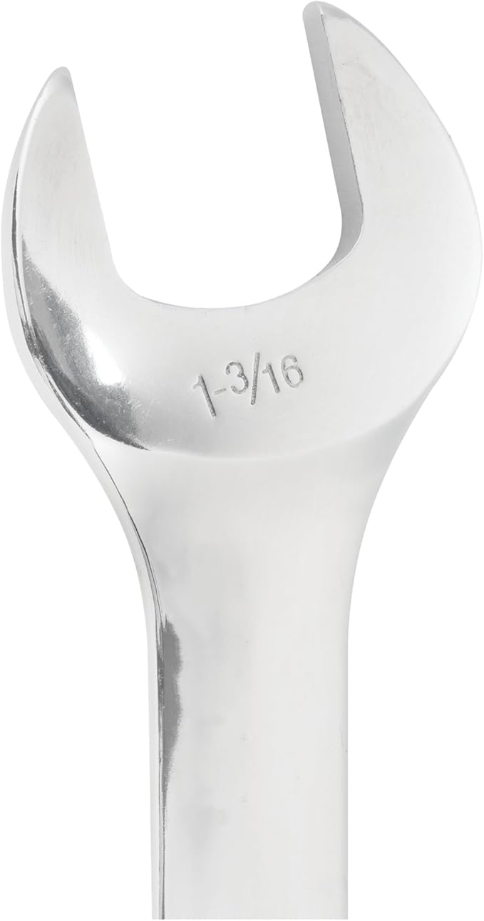 Performance Tool W30238 SAE Combo Wrench of Hardened Chrome Alloy Steel with Box End for Increased Torque, 1-3/16-Inch
