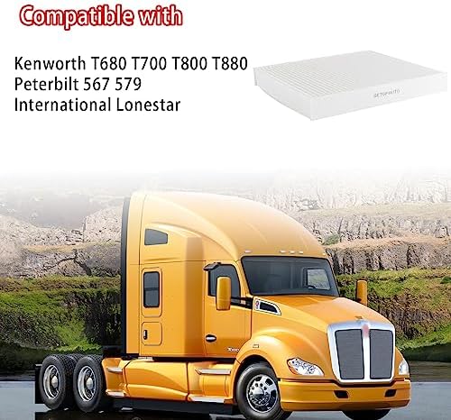 GETOPAUTO PA30093 cabin air filter Compatible with Kenworth T-680 T-880 Peterbilt 567 579 Replace X1987001 PA30093 PA4405 CAF1815P(set of 4)