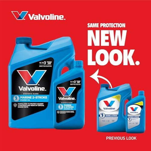 Valvoline 2-Cycle Marine TCW-3 Motor Oil 1 QT, Case of 6