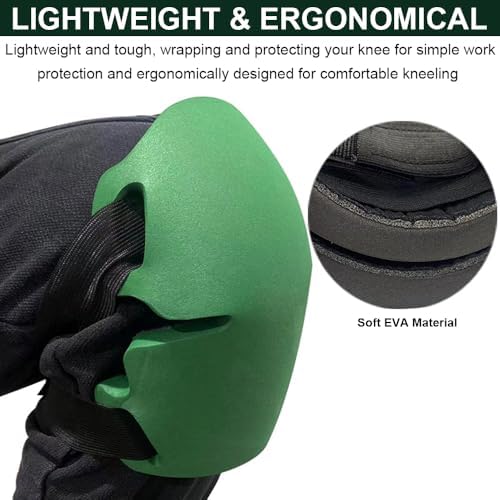 SUJAYU Gardening Knee Pads for Women, Soft Foam Knee Pads for Men Construction, Work Knee Pad for Women Men, Rodilleras Para Roofing Rodilleras Para Trabajo (Green)