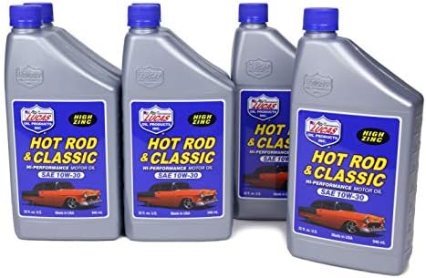 Lucas Oil 10687 Hot Rod & Classic Car SAE 10W-30 Motor Oil - 1 Quart (Pack of 6)