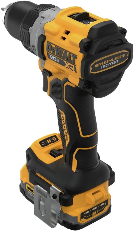 DEWALT 20V MAX XR Compact Cordless Drill and Impact Driver with Powerstack Batteries (DCD800D1E1)