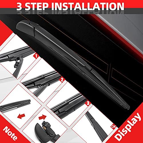 OTUAYAUTO Rear Windshield Wiper Arm and Blade - Replacement for Toyota RAV4 2000-2012, Matrix 2003-2008 OE:85242-12090
