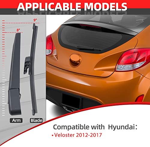 OTUAYAUTO Rear Windshield Wiper Arm Blade Kit - Replacement for Hyundai Veloster 2012-2017 - [New] OEM # 988112V000