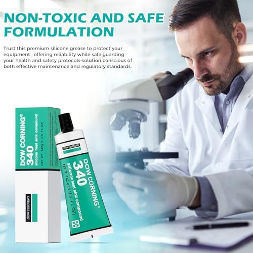 Dow Corning 340 Silicone Heat Sink Compound 142g (5oz) Thermal Conductive Silicone Grease IGBT Heat Dissipation Paste for Electrical Devices PCB Assemblies and Computer CPU Non Flowing