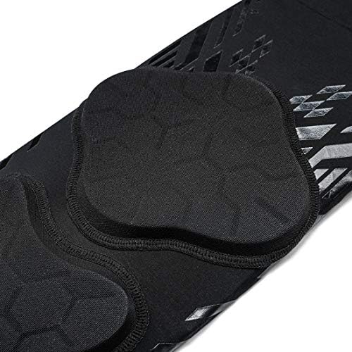 Kuangmi Knee Pad and Shin Guard Sleeve for Basketball, Wrestling, Soccer, Volleyball, Sports, Daily Support (Black-Pair, Medium)