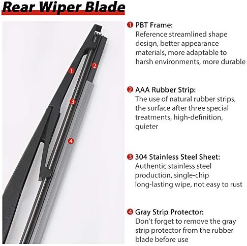 OTUAYAUTO Rear Wiper Arm Blade Set Replacement for Acura RDX 2007-2018