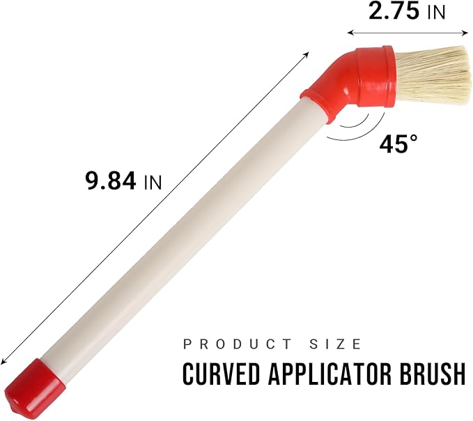 Calvana (2-Pack) Curved Applicator Brush for Tire Mounting Paste, 11" Plastic Handle, 45-Degree Angle for Easy Application of Tire Lubricants