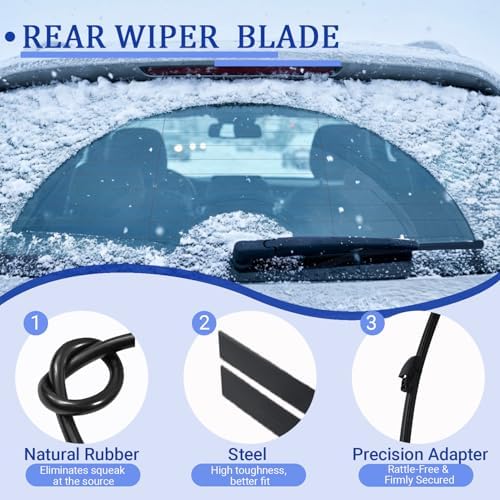 KAIYI 11" Rear Wiper Blade Compatible with Lincoln Corsair 2020-2023