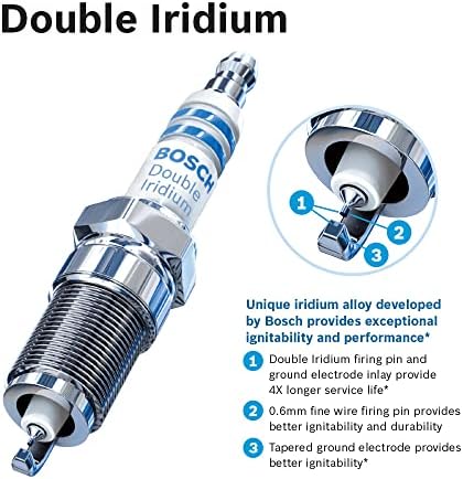 BOSCH 96321 OE Fine Wire Double Iridium Spark Plug - Pack of 4