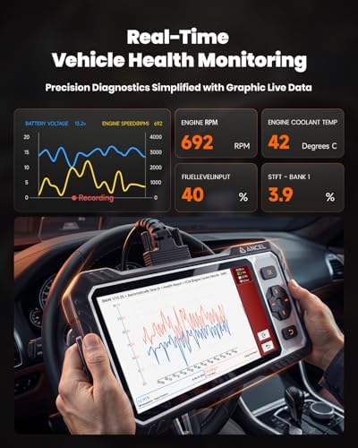 ANCEL FX6000 Bidirectional OBD2 Scanner, 4-System Scan Tool with 15+ Reset