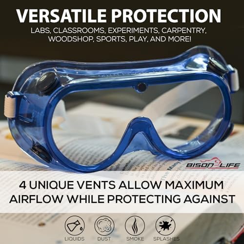 BISON LIFE Kids Safety Glasses, Anti Scratch Protective Eyewear, ANSI Z87.1