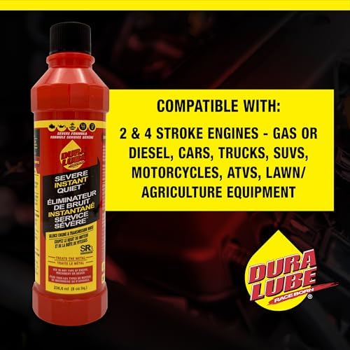 Dura Lube Severe Instant Quiet Helps Silence Engine and Transmission Noise | 8 oz., Single