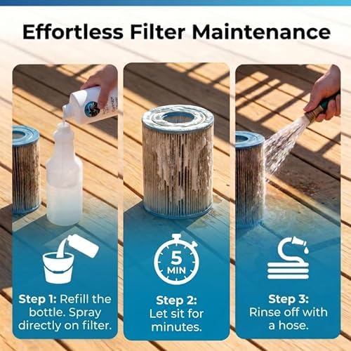 Hot Tub Things Spa Filter Cartridge Cleaner Removes Oils Dirt 32 oz