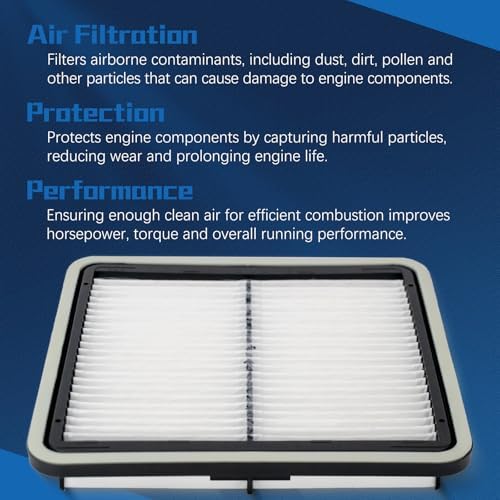 CA9997 Engine Air Filter Compatible With 2005-2021 Subaru B9 Tribeca/Crosstrek/Forester/Impreza/Legacy/Outback/Tribeca/WRX/WRX STI/XV Crosstrek 16546AA090