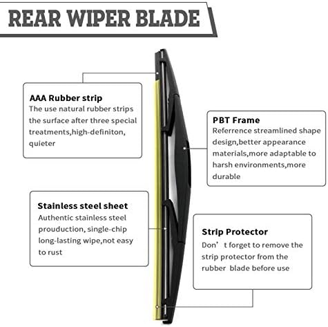 Rear Windshield Wiper Arm Blade Assembly for Honda Odyssey 2011-2017