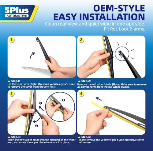 5 PLUS® 12 Inch Rear Windshield Wiper Blade - Original Quality,Quiet Wiping