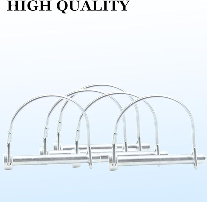 5Pcs Shaft Locking Pin 5/16”Trailers Lock Hitch Lock Pin Zinc Plated Carbon Steel Round Loop Safety Wire Lock Pin Length 2-3/4”for Farm Trailers Trolley Wagons Lawn Garden Towing(D-8x70mm)