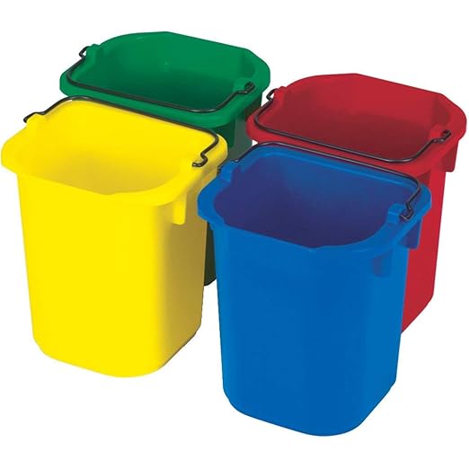 Rubbermaid Commercial Products Heavy-Duty Cleaning Pail 5-Quart Blue Utility Bucket with Built-In Spout and Handle for House Cleaning/Storage/Livestock Feeding/Car Washing