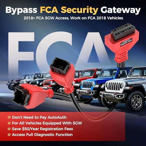OBD2 12+8 Adapter for Chrysler, 12 8 OBD II Security Gateway Bypass Cable