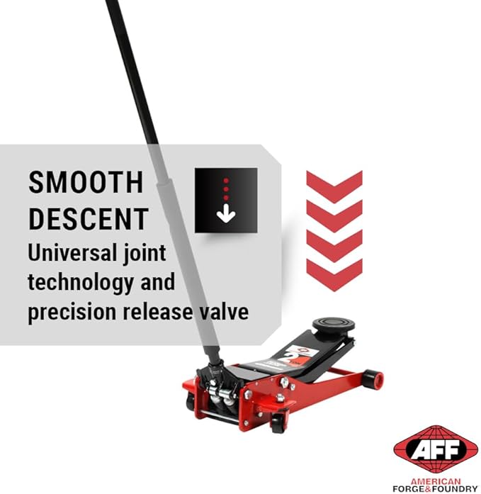 AFF 2 Ton Professional Floor Jack - Heavy Duty, Dual Pump - Low Profile Hydraulic Car Jack