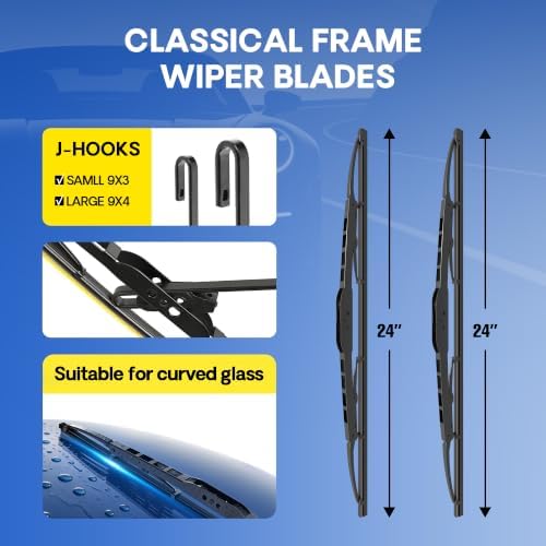 5 PLUS® 24"+24" Silicone Wiper Blades Fits Ram 1500 2019-2026