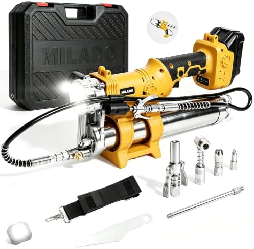 Grease Gun Electric, 11 oz/min&12,000 PSI, 43" Hose, Leak‑Proof(Tool ONLY)
