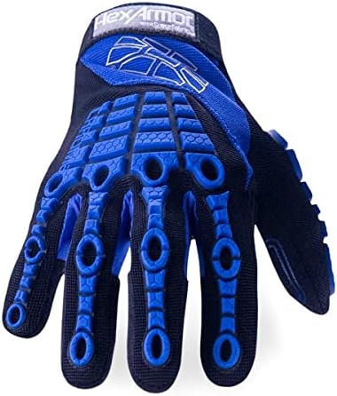 HexArmor Cut-Resistant Impact Protection Padded-Palm Work Gloves | Chrome Series® 4024 | Large