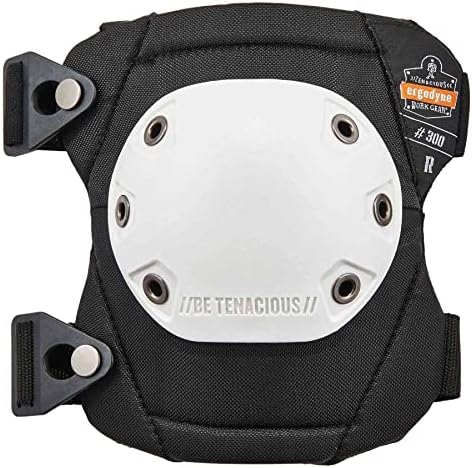 Ergodyne ProFlex 300 Rounded Cap Knee Pads, White Cap