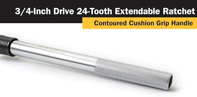 Titan 12072 3/4-Inch Drive x 19-1/2 to 30-1/2-Inch 24-Tooth Extendable Ratchet