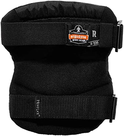 Ergodyne ProFlex 230 Soft Cap Knee Pads, Buckle Closure, Black