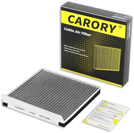 CARORY Cabin Air Filter w/Activated Carbon for Kia Telluride 2020-2023, Hyundai Santa Fe 2019-2020, Genesis GV70 2022-2025, GV80 2021-2025, G70 2019-2023, G80 2017-2025, and More, CF735