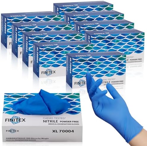 FINITEX Nitrile Disposable Medical Exam Gloves 4mil 100PCS Food Glove